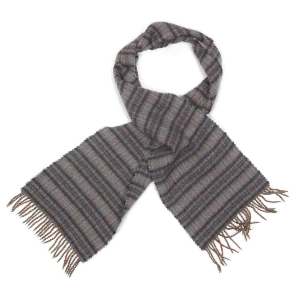Joseph Aboud Germany 100% Cashmere Scarf Gray Plaid - 862